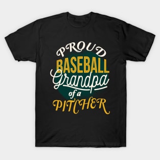 Proud Baseball Grandpa Pitcher T-Shirt